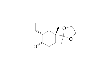 (2E,4R)-2-ethylidene-4-methyl-4-(2-methyl-1,3-dioxolan-2-yl)-1-cyclohexanone