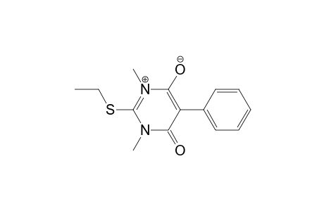Pyrimidinium, 2-(ethylthio)-3,6-dihydro-4-hydroxy-1,3-dimethyl-6-oxo-5-phenyl-, hydroxide, inner salt