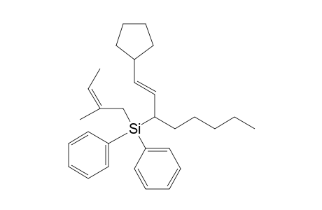 (1E,2'Z)-1-Cyclopentyloct-1-en-3-yl-2-methylbut-2'-enyl(diphenyl)silane