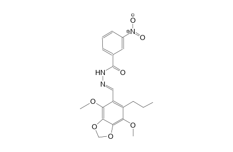 benzoic acid, 3-nitro-, 2-[(E)-(4,7-dimethoxy-6-propyl-1,3-benzodioxol-5-yl)methylidene]hydrazide