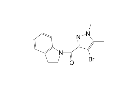1-[(4-bromo-1,5-dimethyl-1H-pyrazol-3-yl)carbonyl]indoline