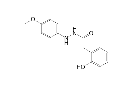 Benzeneacetic acid, 2-hydroxy-, 2-(4-methoxyphenyl)hydrazide