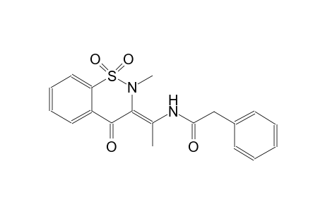 N-[(1Z)-1-(2-methyl-1,1-dioxido-4-oxo-2H-1,2-benzothiazin-3(4H)-ylidene)ethyl]-2-phenylacetamide