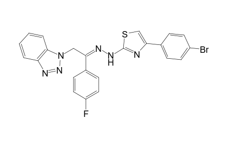 (E)-2-(2-(2-(1H-benzo[d][1,2,3]triazol-1-yl)-1-(4-fluorophenyl)ethylidene)hydrazinyl)-4-(4-bromophenyl)thiazole