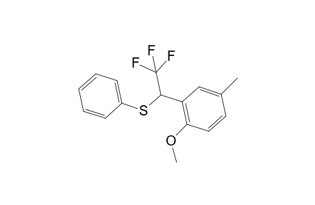 phenyl(2,2,2-trifluoro-1-(2-methoxy-5-methylphenyl)ethyl)sulfane