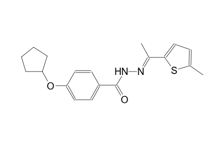 4-(cyclopentyloxy)-N'-[(E)-1-(5-methyl-2-thienyl)ethylidene]benzohydrazide