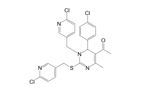 1-[6-(4-Chloro-phenyl)-1-(6-chloro-pyridin-3-ylmethyl)-2-(6-chloro-pyridin-3-ylmethylsulfanyl)-4-methyl-1,6-dihydro-pyrimidin-5-yl]-ethnone