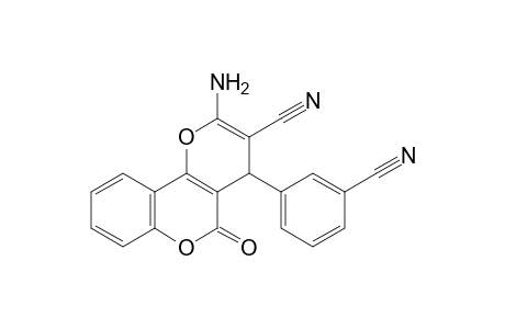 2-Amino-4-(3-cyanophenyl)-5-oxo-4,5-dihydropyrano[3,2-c]-chromene-3-carbonitrile