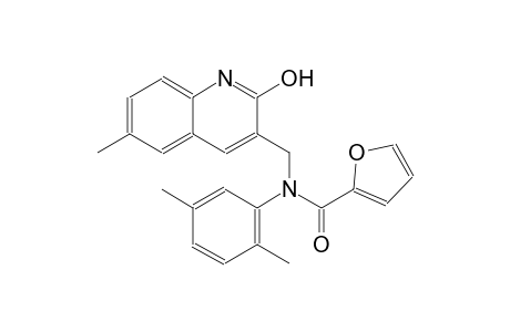N-(2,5-dimethylphenyl)-N-[(2-hydroxy-6-methyl-3-quinolinyl)methyl]-2-furamide