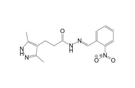 1H-pyrazole-4-propanoic acid, 3,5-dimethyl-, 2-[(E)-(2-nitrophenyl)methylidene]hydrazide