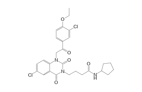 4-(6-chloro-1-[2-(3-chloro-4-ethoxyphenyl)-2-oxoethyl]-2,4-dioxo-1,4-dihydro-3(2H)-quinazolinyl)-N-cyclopentylbutanamide