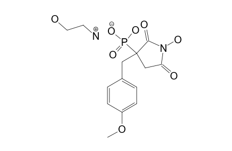 2-HYDROXYETHANAMINIUM-HYDROGEN-[1-HYDROXY-3-(4-METHOXYBENZYL)-2,5-DIOXOPYRROLIDIN-3-YL]-PHOSPHONATE