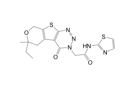 4H-pyrano[4',3':4,5]thieno[2,3-d][1,2,3]triazine-3-acetamide, 6-ethyl-3,5,6,8-tetrahydro-6-methyl-4-oxo-N-(2-thiazolyl)-