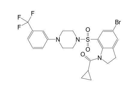 1H-indole, 5-bromo-1-(cyclopropylcarbonyl)-2,3-dihydro-7-[[4-[3-(trifluoromethyl)phenyl]-1-piperazinyl]sulfonyl]-