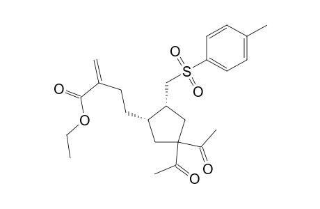 cis 1,1-Diacetyl-3-(3-ethoxycarbonyl-3-buten-1-yl)-4-p-toluenesulfonylmethyl-cyclopentane
