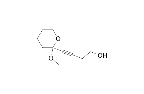 4-(2-Methoxy-2-oxanyl)-3-butyn-1-ol
