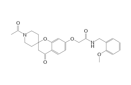 2-((1'-acetyl-4-oxospiro[chroman-2,4'-piperidin]-7-yl)oxy)-N-(2-methoxybenzyl)acetamide