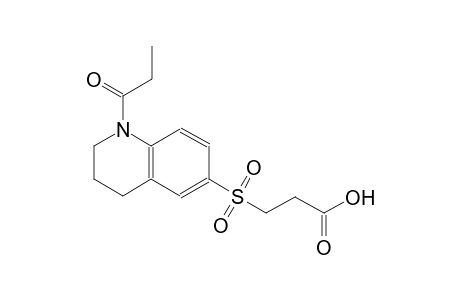 propanoic acid, 3-[[1,2,3,4-tetrahydro-1-(1-oxopropyl)-6-quinolinyl]sulfonyl]-