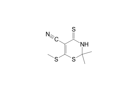2,3-dihydro-2,2-dimethyl-6-(methylthio)-4-thioxo-4H-1,3-thiazine-5-carbonitrile