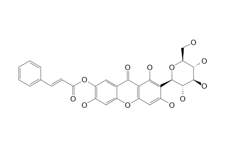 2-BETA-D-GLUCOPYRANOSYL-7-CINNAMOYLOXY-1,3,6-TRIHYDROXY-9H-XANTHEN-9-ONE