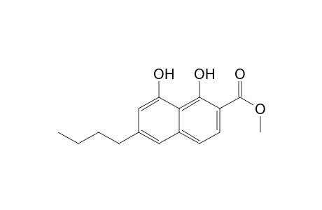 2-carbomethoxy-1,8-dihydroxy-6-n-butylnaphthalene