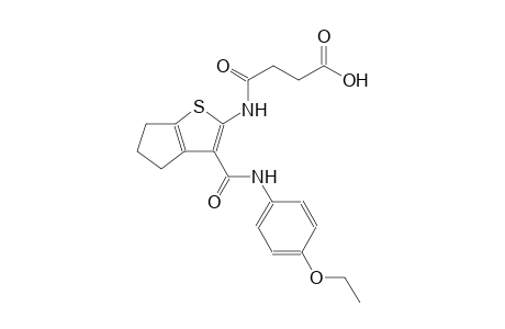 4-({3-[(4-ethoxyanilino)carbonyl]-5,6-dihydro-4H-cyclopenta[b]thien-2-yl}amino)-4-oxobutanoic acid