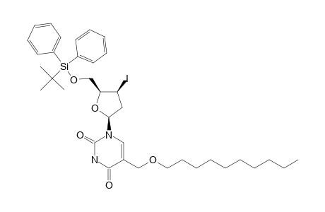 1-(5-O-TERT.-BUTYL-DIPHENYLSILYL-2,3-DIDEOXY-3-IODO-BETA-D-THREO-PENTOFURANOSYL)-5-DECYLOXY-METHYLURACIL