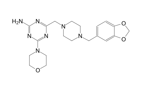 1,3,5-triazin-2-amine, 4-[[4-(1,3-benzodioxol-5-ylmethyl)-1-piperazinyl]methyl]-6-(4-morpholinyl)-