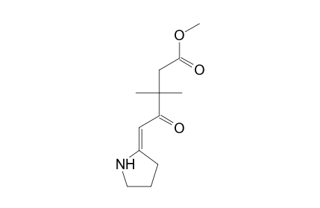 3,3-Dimethyl-4-oxo-5-pyrrolidin-2-ylidene-pentanoic acid, methyl ester