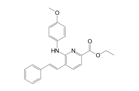 Ethyl 6-(4-methoxyphenyl)amino-5-styrylpyridine-2-carboxylate