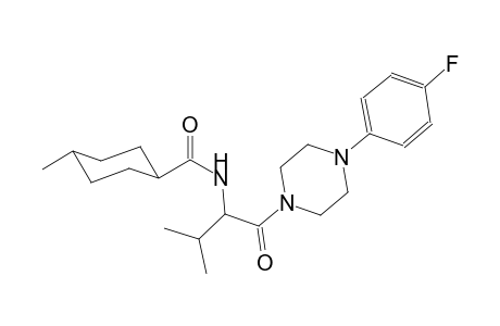 cyclohexanecarboxamide, N-[1-[[4-(4-fluorophenyl)-1-piperazinyl]carbonyl]-2-methylpropyl]-4-methyl-