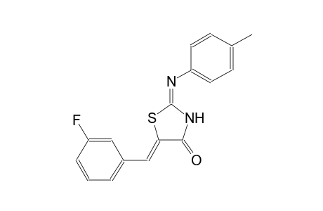 (2E,5Z)-5-(3-fluorobenzylidene)-2-[(4-methylphenyl)imino]-1,3-thiazolidin-4-one