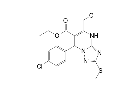 Ethyl 7-(4-chlorophenyl)-2-methylthio-5-chloromethyl-4,7-dihydro-1,2,4-triazolo[1,5-a]pyrimidine-6-carboxylate