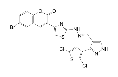 3-[2,5-Dichloro-3-thienyl]-1H-pyrazole-4-carbaldehyde[4-(6-bromo-2-oxo-2H-chromen-3-yl)-1,3-thiazol-2-yl]hydrazone
