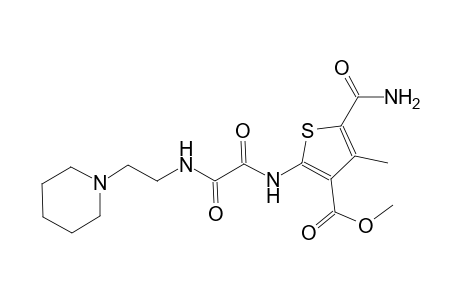 3-thiophenecarboxylic acid, 5-(aminocarbonyl)-2-[[1,2-dioxo-2-[[2-(1-piperidinyl)ethyl]amino]ethyl]amino]-4-methyl-, methyl ester