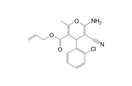 4H-pyran-3-carboxylic acid, 6-amino-4-(2-chlorophenyl)-5-cyano-2-methyl-, 2-propenyl ester