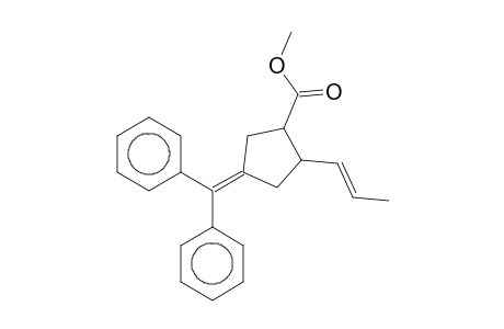Cyclopentanecarboxylic acid, 4-(diphenylmethylene)-2-[(E)-1-propen-1-yl]-, methyl ester