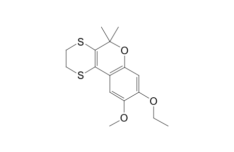 2,3-Dihydro-5,5-dimethyl-8-ethoxy-9-methoxy-5H-benzo[b]pyrano[3,4-b][1,4]dithiin