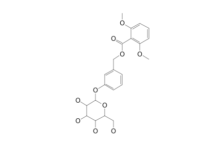 3-(BETA-GLUCOPYRANOSYLOXY)-BENZYL-2,6-DIMETHOXYBENZOATE