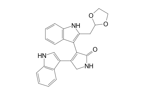 4-(Indol-3-yl)-3-[(1,3-dioxolan-2-ylmethyl)indole-3-yl]pyrrolin-2-one