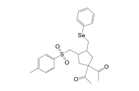 1-[1-acetyl-3-(phenylselanylmethyl)-4-(p-tolylsulfonylmethyl)cyclopentyl]ethanone