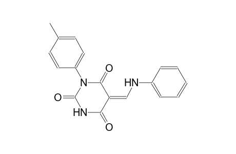 (5Z)-5-(anilinomethylene)-1-(4-methylphenyl)-2,4,6(1H,3H,5H)-pyrimidinetrione