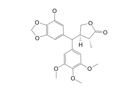 3,4-TRANS-3-METHYL-[(5-HYDROXY-3,4-METHYLENEDIOXYPHENYL)-(3,4,5-TRIMETHOXYPHENYL)-METHYL]-BUTYROLACTONE