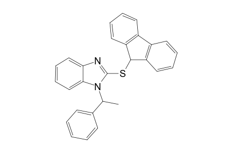 1H-1,3-Benzimidazole, 2-(9H-fluoren-9-ylthio)-1-(1-phenylethyl)-