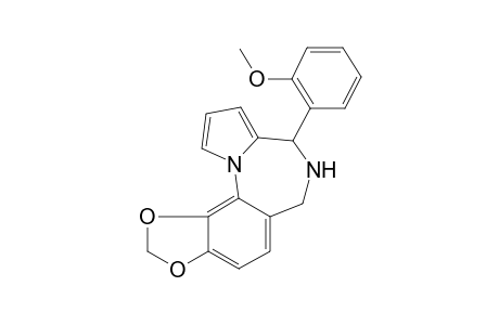 6H-[1,3]Dioxolo[4,5-i]pyrrolo[1,2-a][1,4]benzodiazepine, 7,8-dihydro-8-(2-methoxyphenyl)-