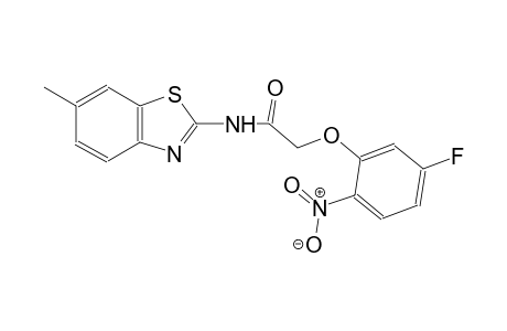 2-(5-fluoro-2-nitrophenoxy)-N-(6-methyl-1,3-benzothiazol-2-yl)acetamide
