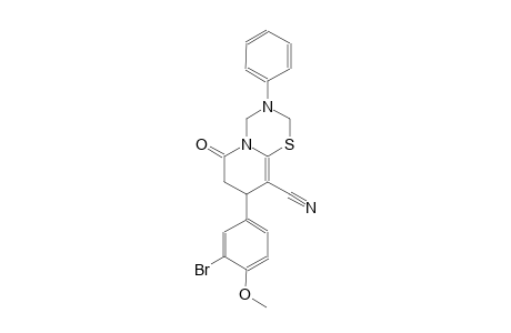 2H,6H-pyrido[2,1-b][1,3,5]thiadiazine-9-carbonitrile, 8-(3-bromo-4-methoxyphenyl)-3,4,7,8-tetrahydro-6-oxo-3-phenyl-