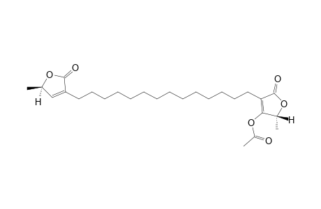 (5'R,5"R)-1-(2'-Oxo-5'-methyl-2',5'-dihydrofuran-3'-yl)-14-[2"-oxo-4"-acetoxy-5"-methyl-2",5"-dihydrofuran-3"-yl]-tetradecane