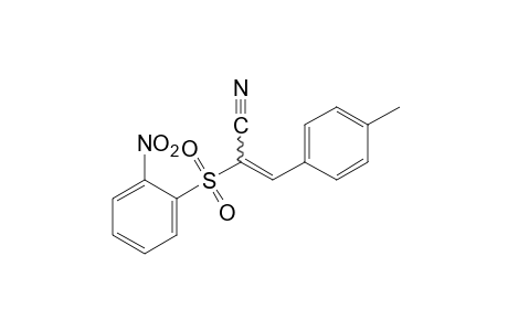p-methyl-alpha-[(o-nitrophenyl)sulfonyl]cinnamonitrile