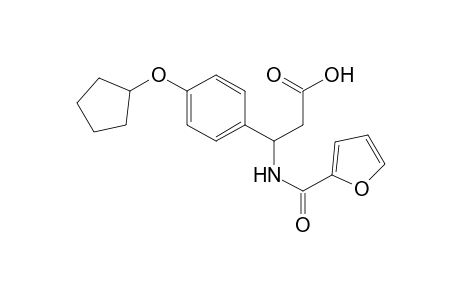 3-(4-cyclopentyloxyphenyl)-3-(furan-2-carbonylamino)propanoic acid
